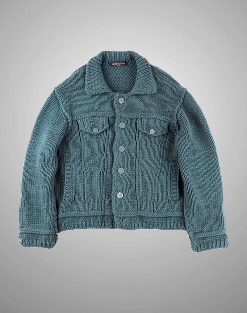 Louis Vuitton chunky knit trucker jackets (2020)
