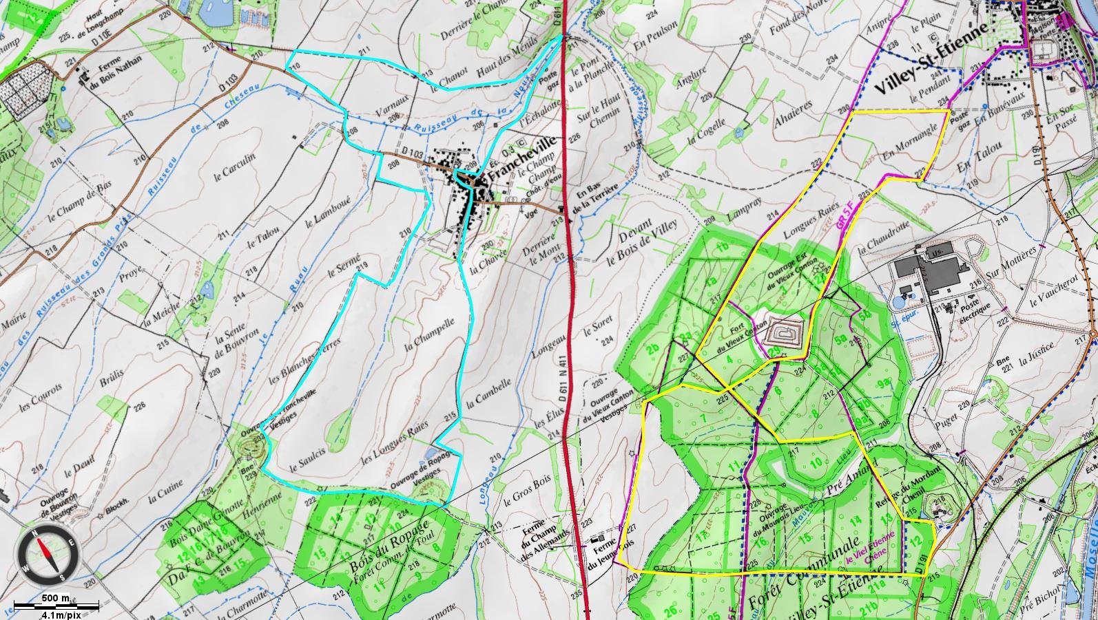 MORDANT-FRANCHEVILLE - M10,25 km et F10,1 km
