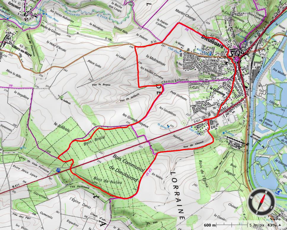 Dieulouard 1 - 12,63 km