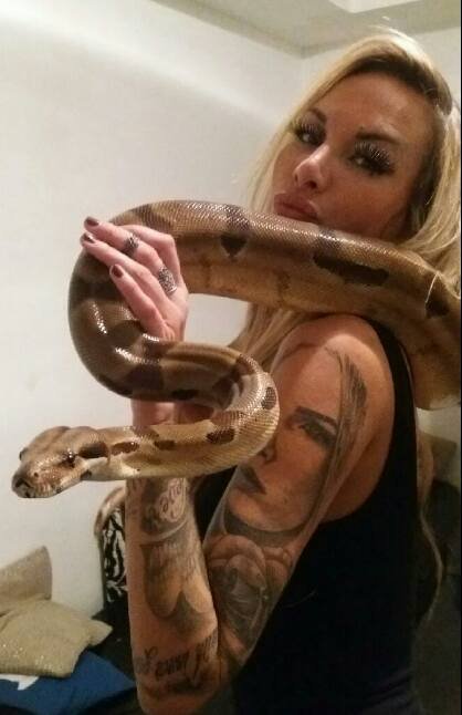 L V spectacle avec serpent