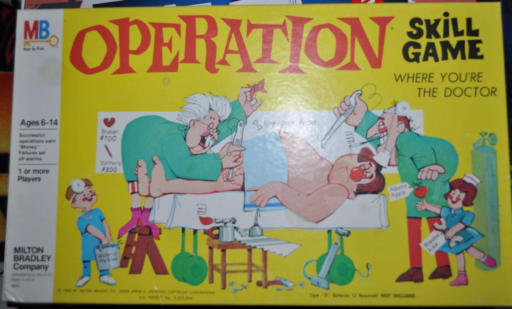 1965 Operation Board Game