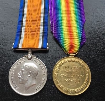 BINGHAM, William. Private, Corps of Dragoons D/10855 MIC. British War Medal and Victory Medal sold at auction.