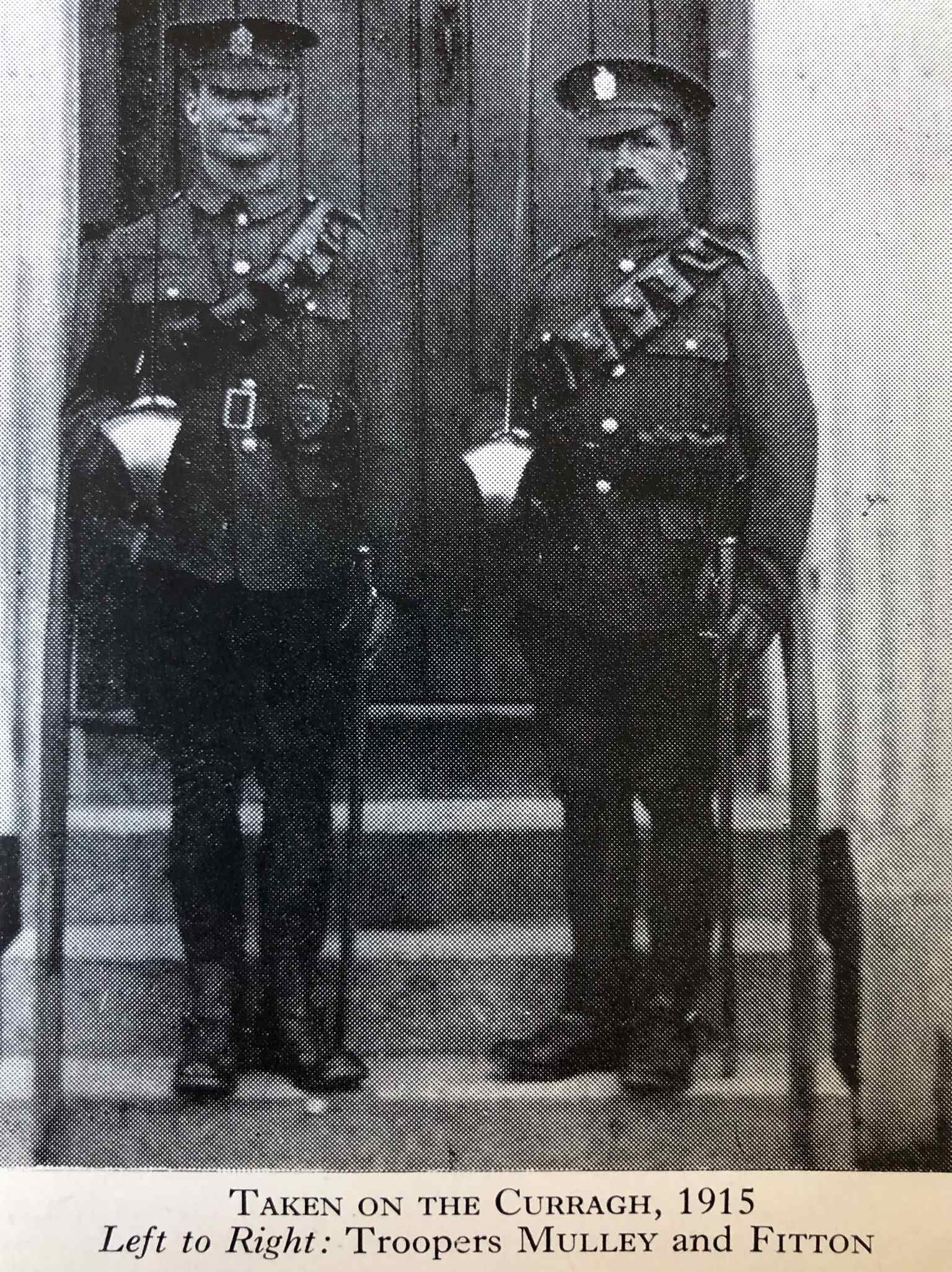 MULLEY, Reginald. 1215. Corporal KEH then Corporal, Royal Fusiliers GS/59470. (On the left). Note they are equipped with 1903 pattern waist belts.
