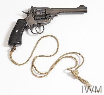 Webley Service Pistol as used by Officers and NCOs of the KEH from 1914. This example was carried by J. R. R. Tolkien. Courtesy of the Imperial War Museum.