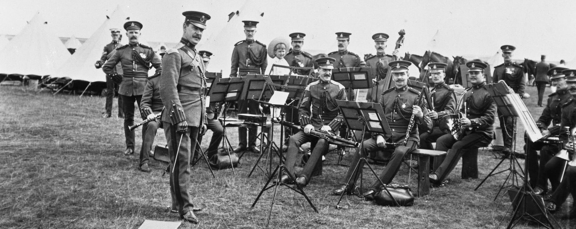 The Band of the King's Colonials with girdles added to the tunic.