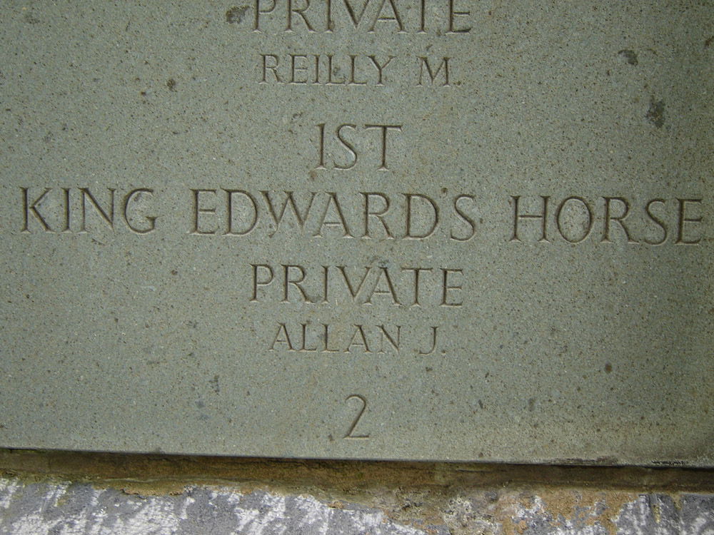 ALLAN, James. Died 15 May 1915 and commemorated on the Memorial Wall in Grangegorman Military Cemetery