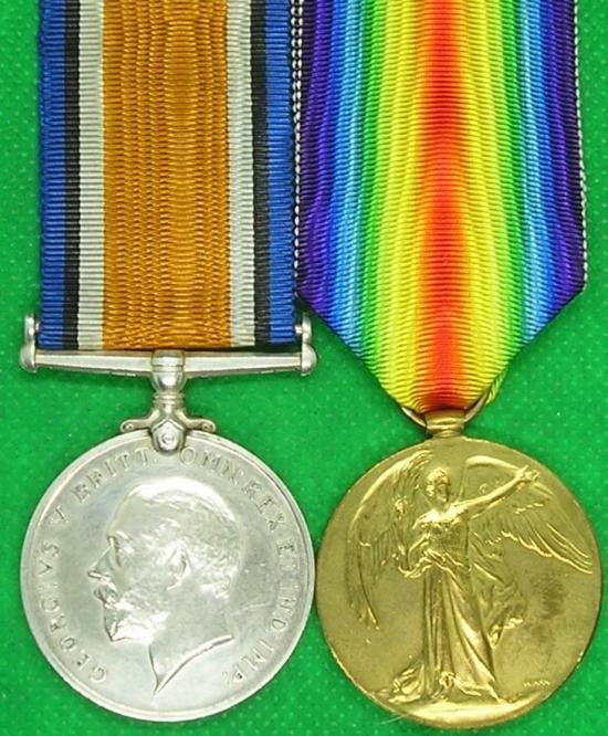 DOWLE, Maurice. Private 2070, KEH transferred from 2KEH as Private, 2051. BWM and Victory Medal courtesy The Medal Centre, UK.