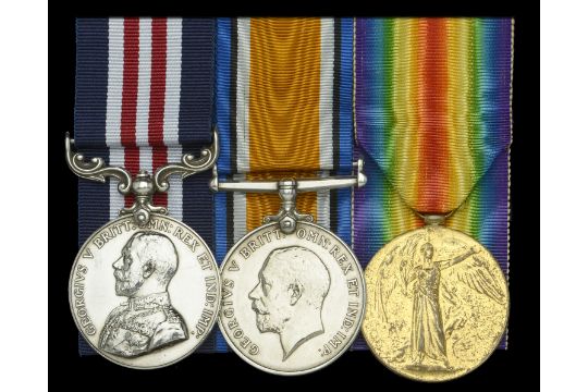 GORDON, Douglas Arthur. Private KEH transferred to RGA and awarded MM, courtesy of Noonans, UK.
