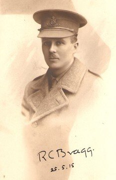 BRAGG, Robert Charles. Corporal KEH. 227 DoW at Gallipoli with RFA as Second Lieutenant.