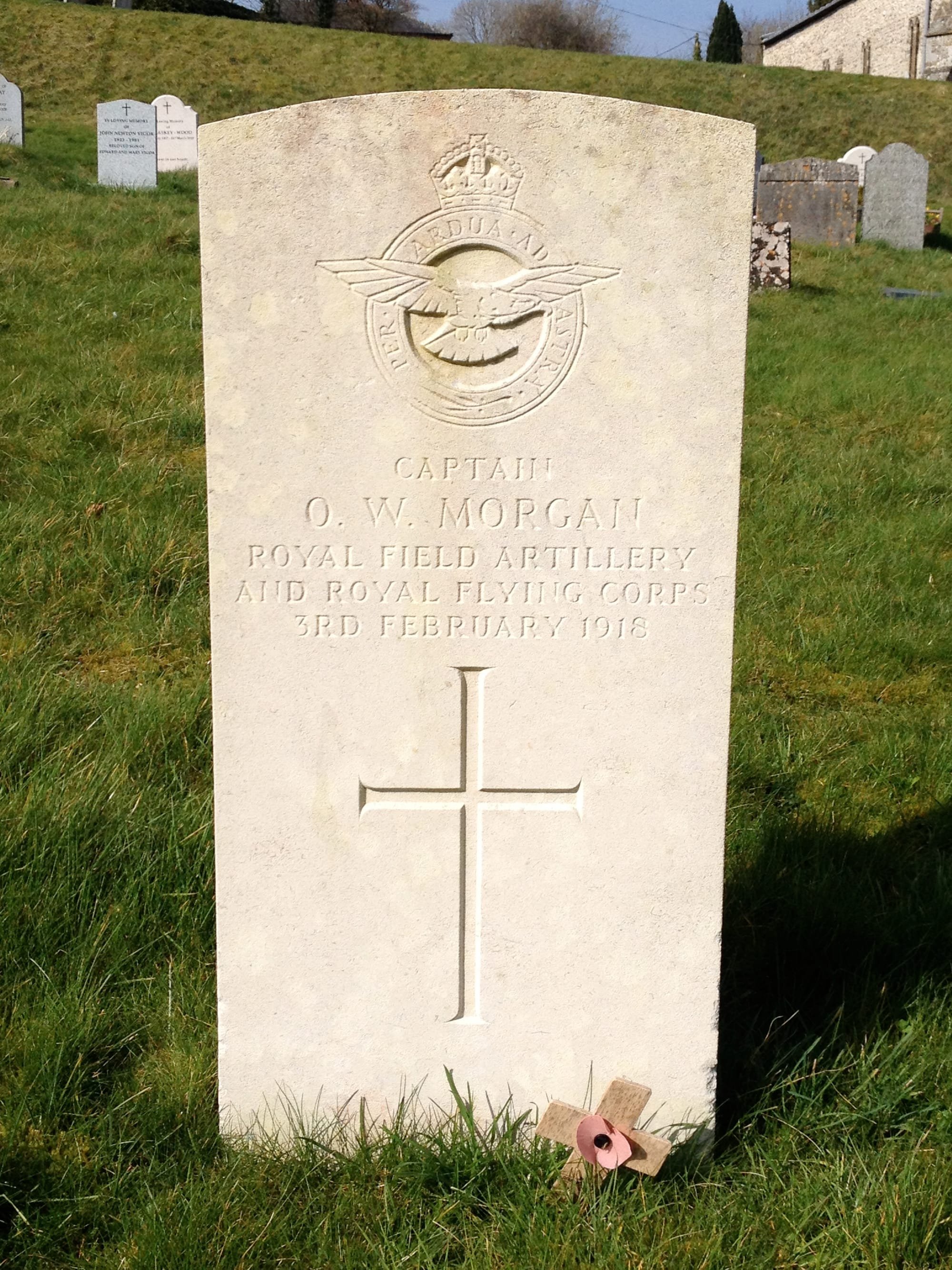 MORGAN, Oswald William. Serjeant KEH. 717. Killed in a  flying accident with RFC in 1918. Courtesy of Andrew Whitaker.