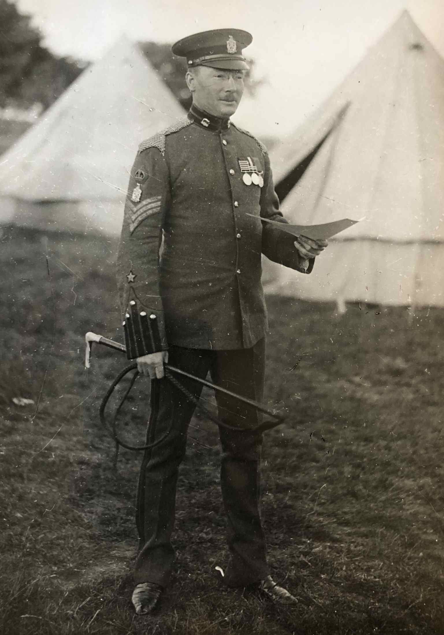 CALVERT, Harry Campbell. Squadron Serjeant Major KEH circa 1910-13.