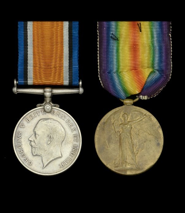 MATHEW, Augustus Earle. Private KEH. 1750. British War and Victory medal sold at auction in Oct 2023. Entitled to 1914/15 Star.