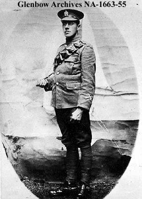 McKAY, William Kellock. Private. 1509. Note Marksman badge on the his lower left cuff. "W.K. McKay, 1st King Edward's Horse (The King's Oversea Dominions Regiment), Ireland.", 1916, (CU184607) by Unknown. Courtesy of Glenbow Library and Archives Collection, Libraries and Cultural Resources Digital Collections, University of Calgary.