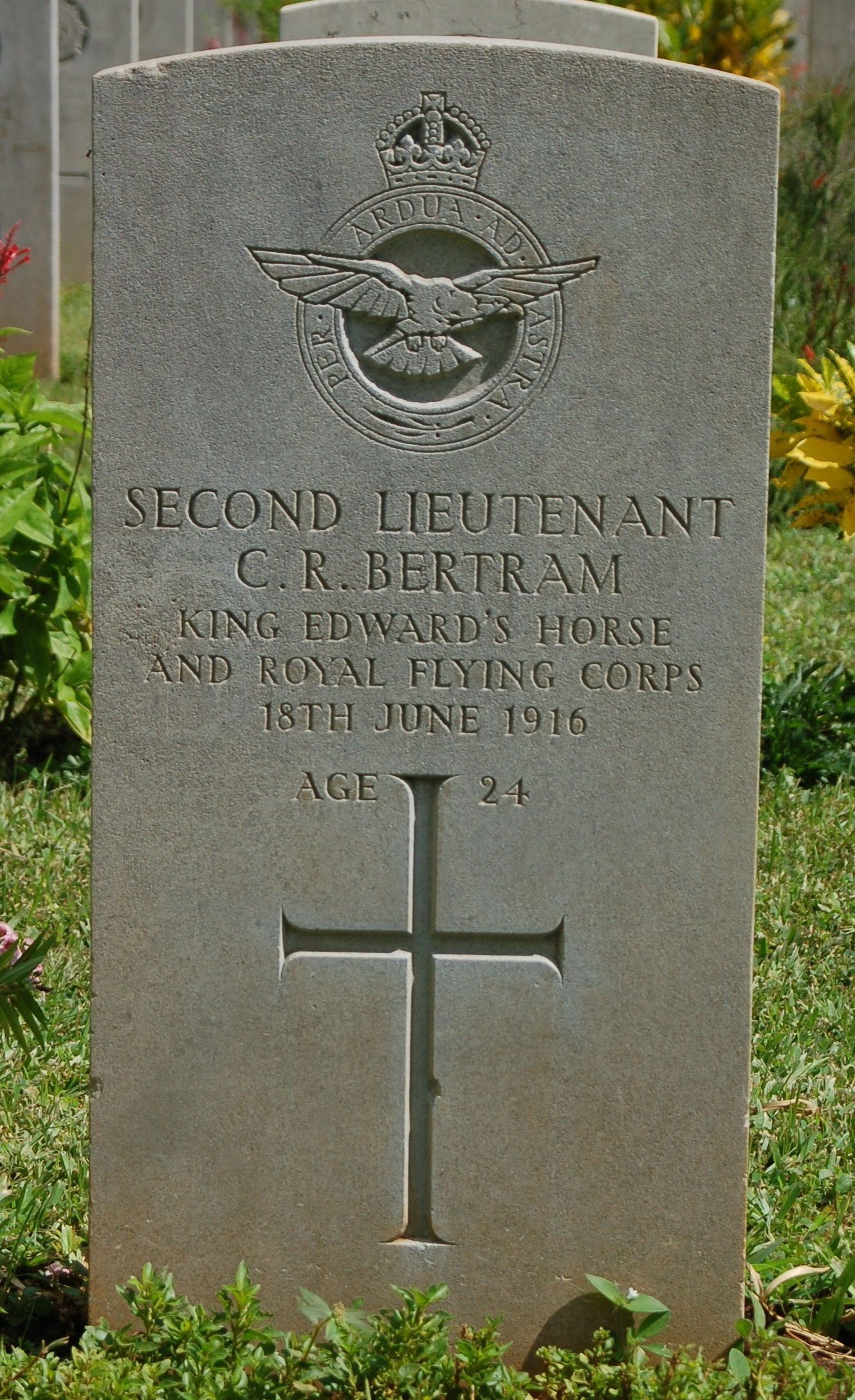 BERTRAM, Cyril Robertson. Second Lieutenant, KEH later Royal Flying Corps.