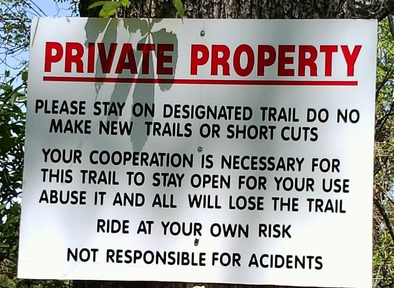 PRIVATE PROPERTY TRAIL MAINTENANCE