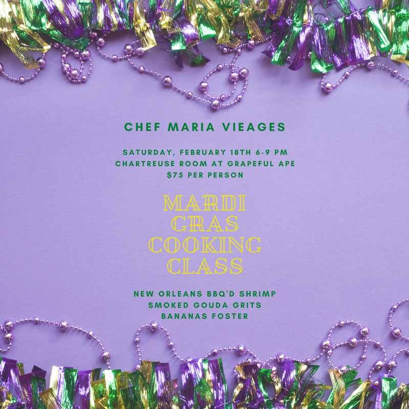 Chef Maria Vieages Mardi Gras Cooking Class