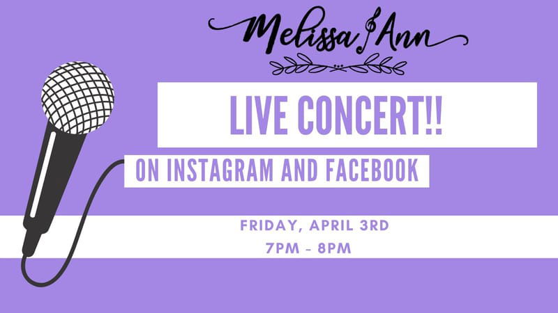 "Live" Concert on Facebook and Instagram!