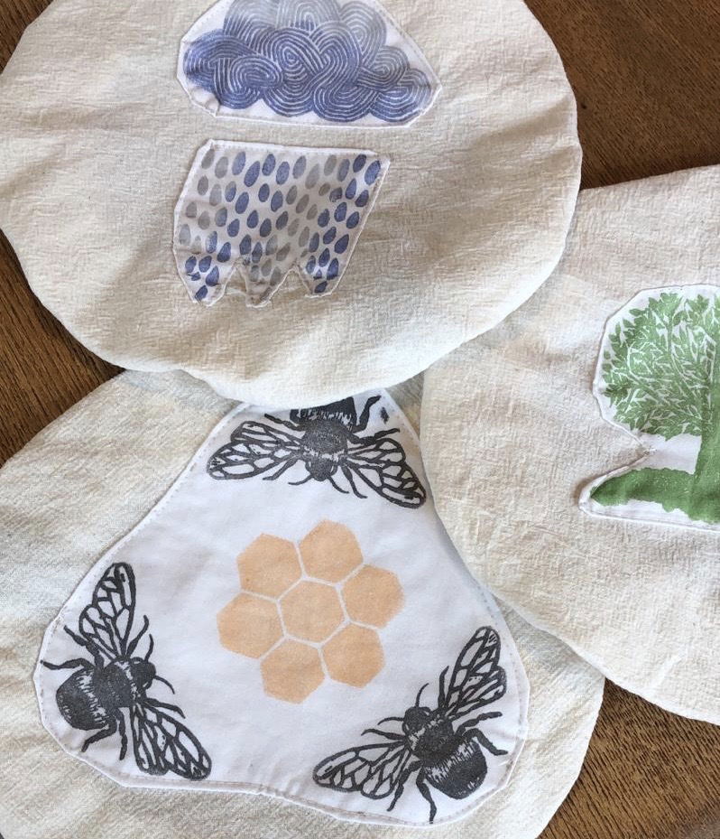 Organic Cotton Calico Bowl Covers