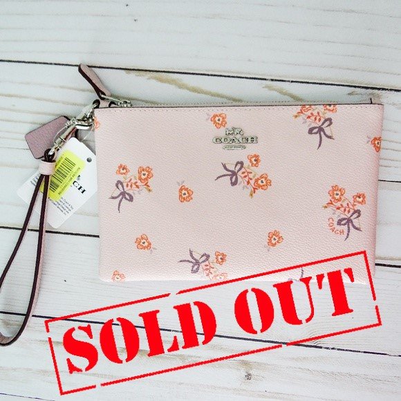 🌸 COACH Luna Shoulder Bag Flower Pink Leather Purse Handbag NWT | eBay