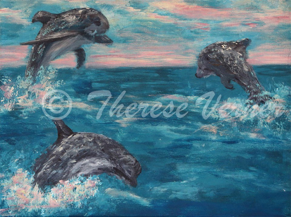 Frolicking Dolphins - SOLD!