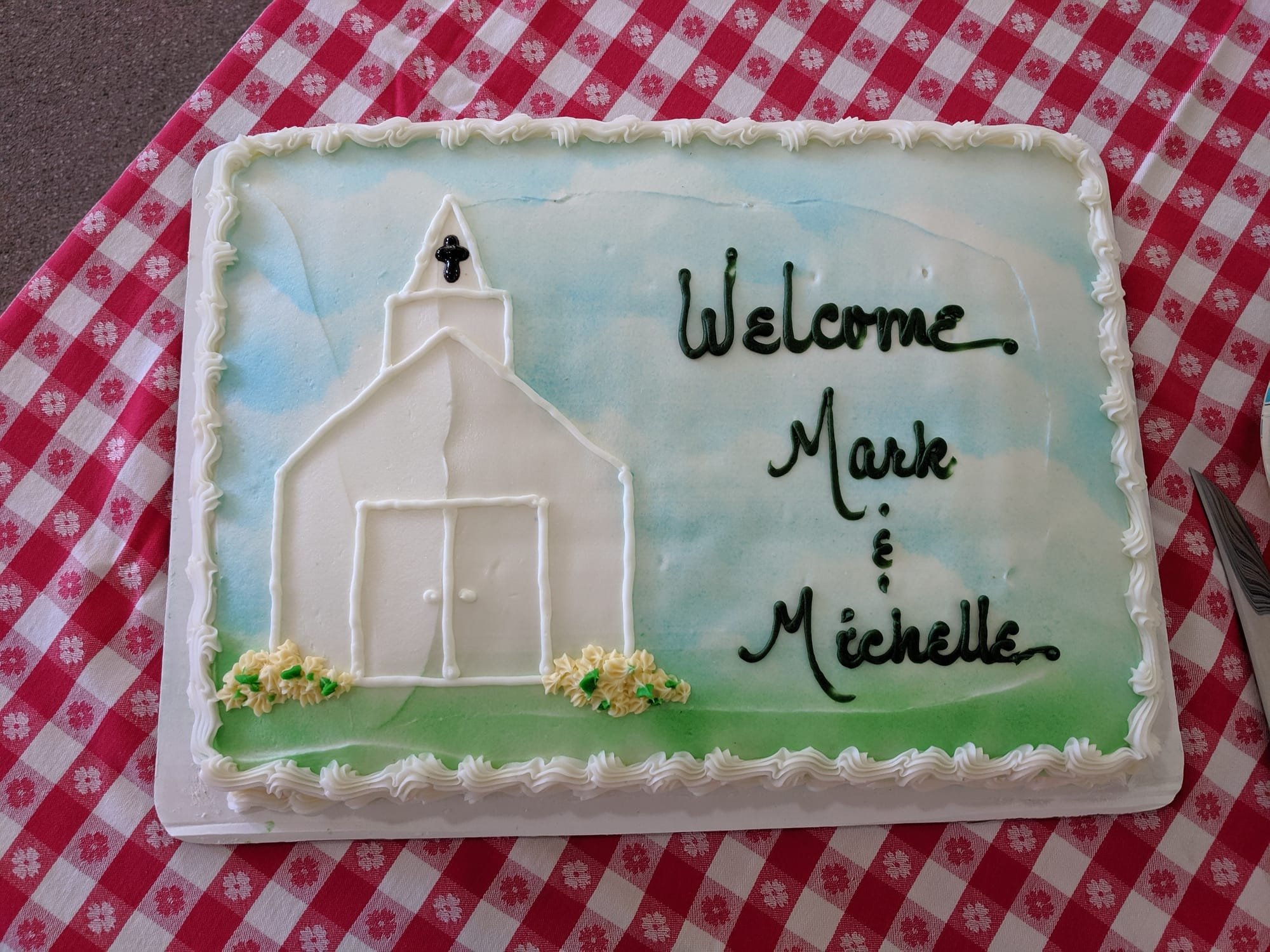 "Welcome, Mark and Michelle!"