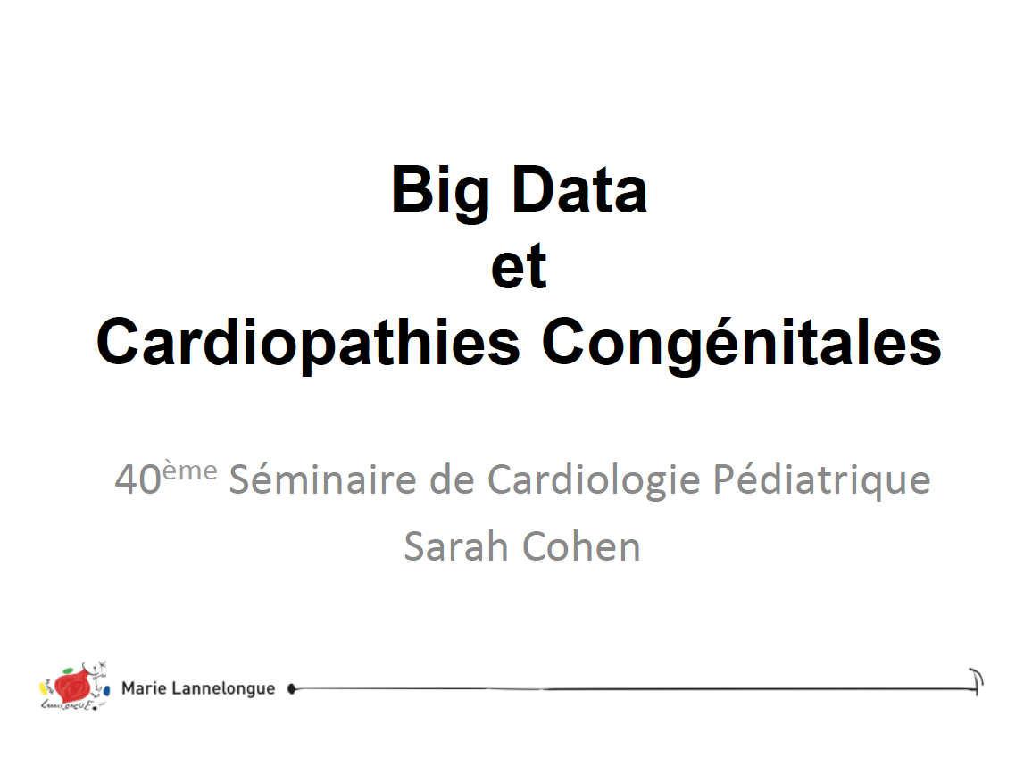 Big data et cardiopathies congénitales - Sarah Cohen 2019