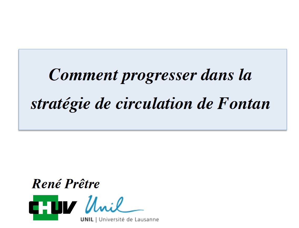 Comment progresser dans la stratégie de la circulation Fontan - René Prêtre 2019