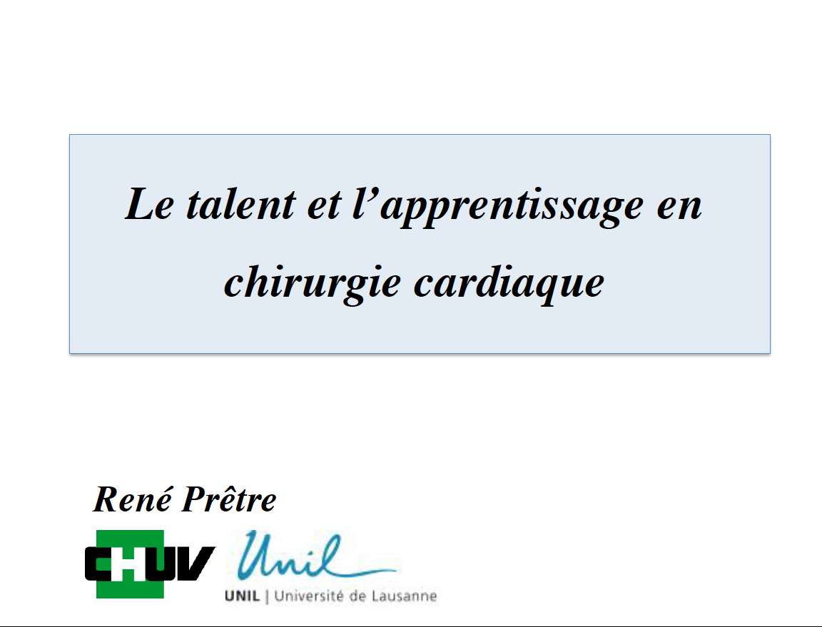 Le talent et l'apprentissage - René Prêtre