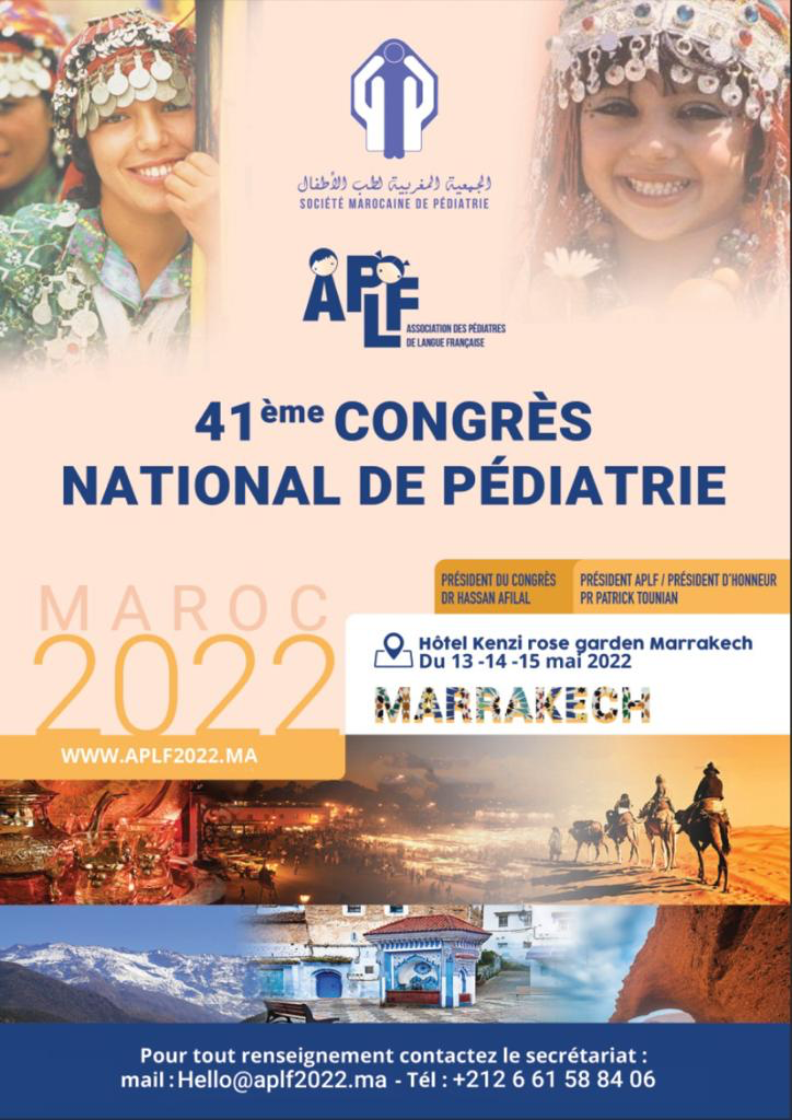 Association des Pédiatres de Langue Française et 41ème Congrès de la Société Marocaine de Pédiatrie