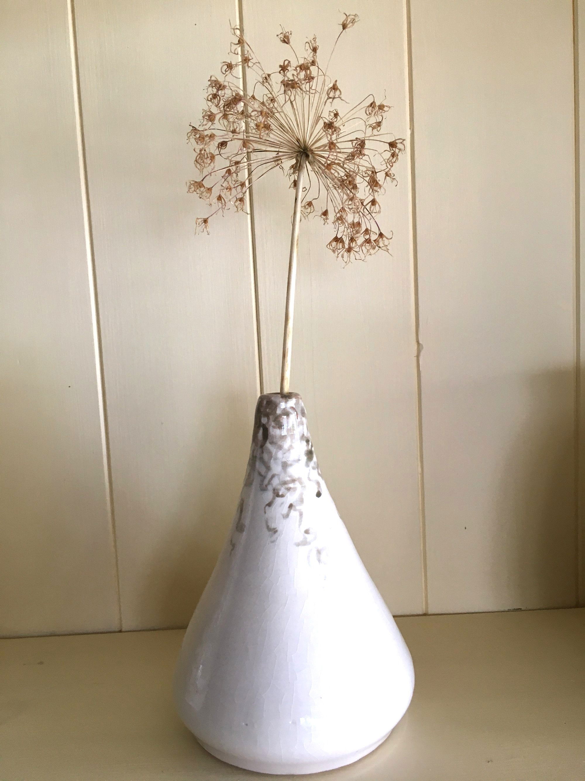 Grey mist conical vase