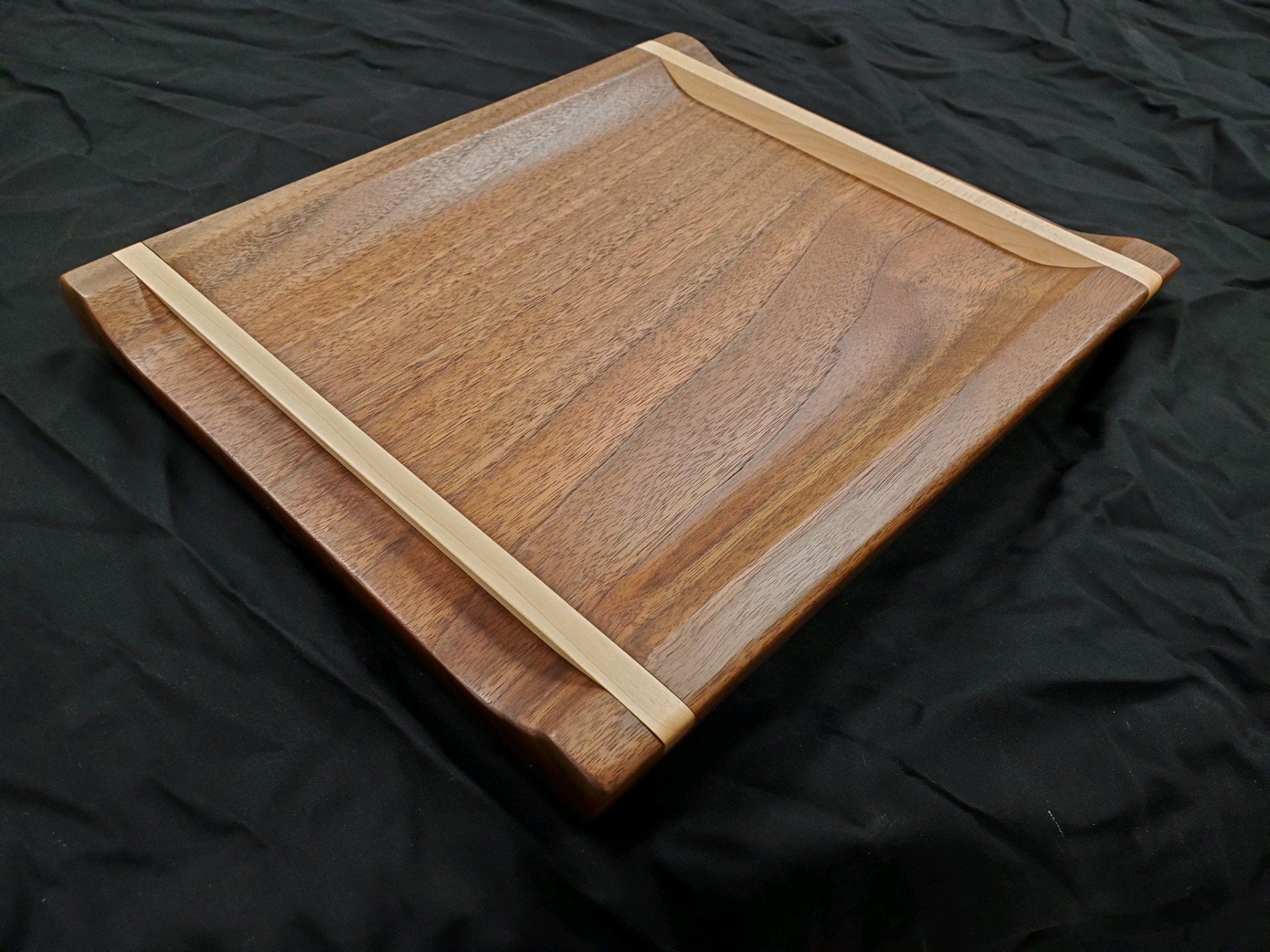 Walnut and Hard Maple Serving Tray