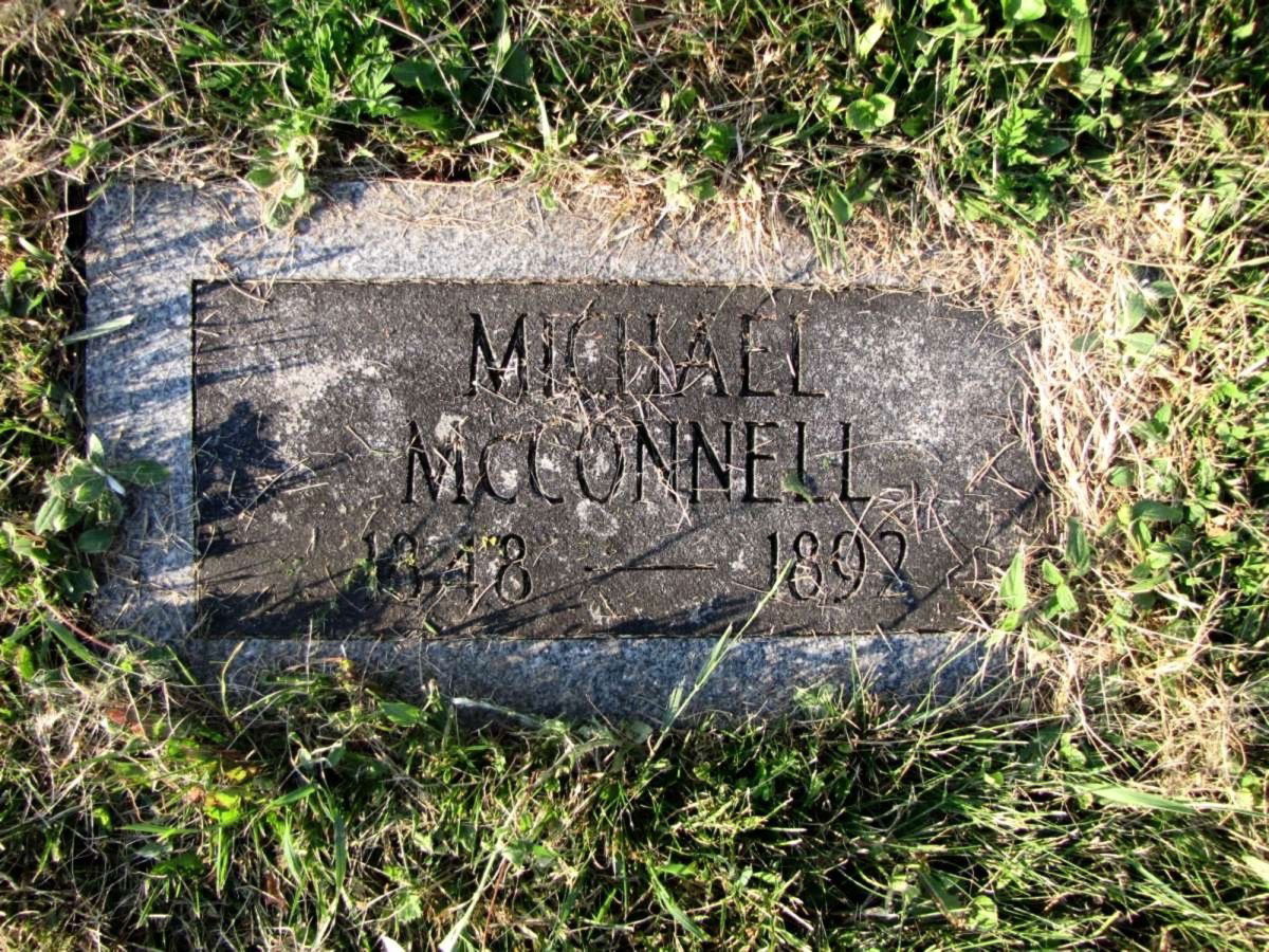 Tombstone of Micheal McConnell Feb 1851-15 Oct 1893