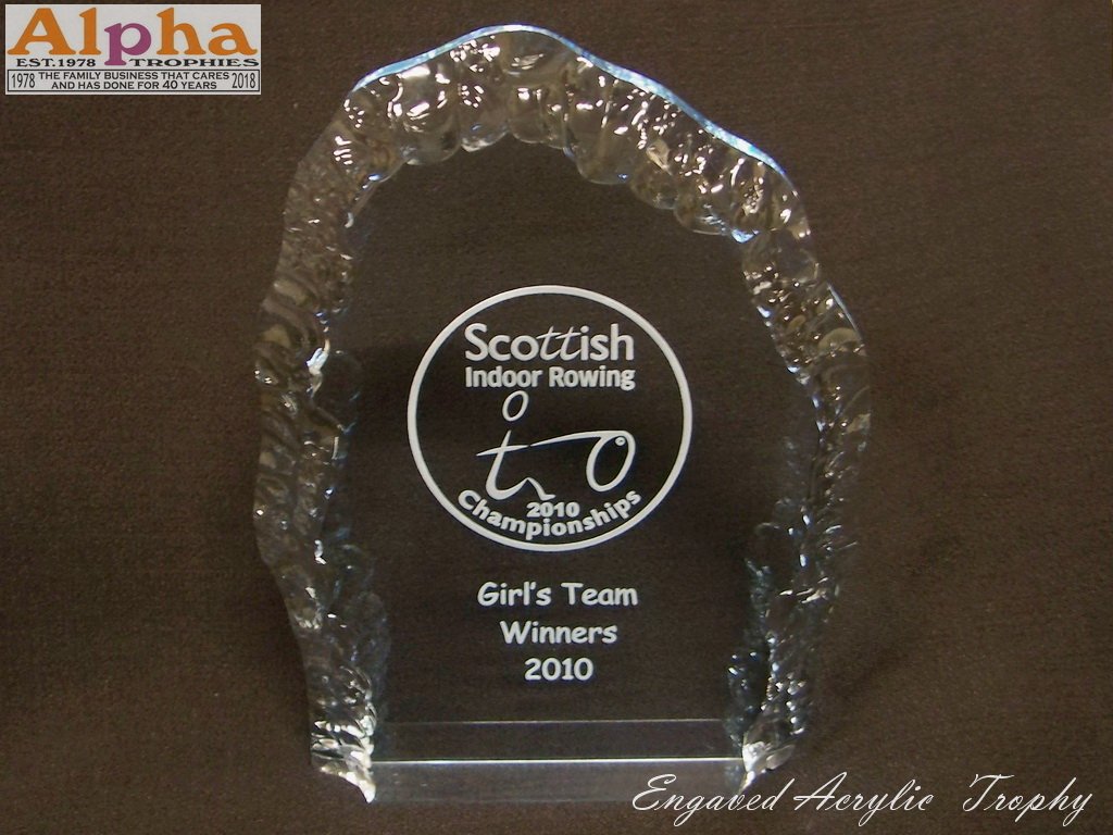 Frosted Edge Rock Acrylic Trophy