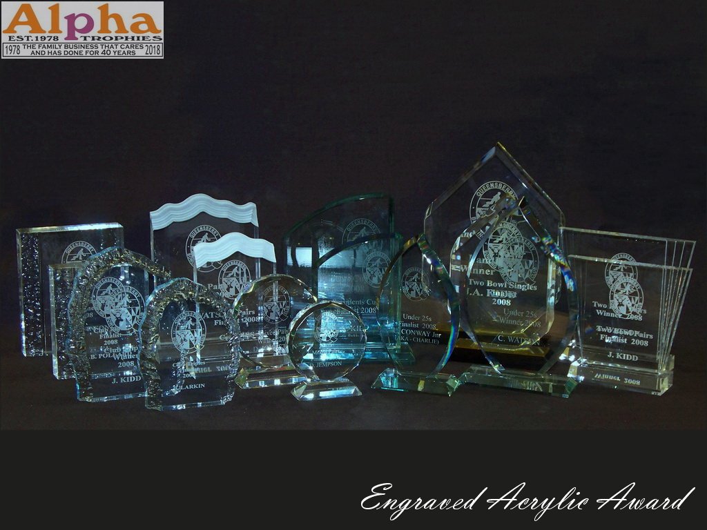 Assorted Acrylic Sports Trophies