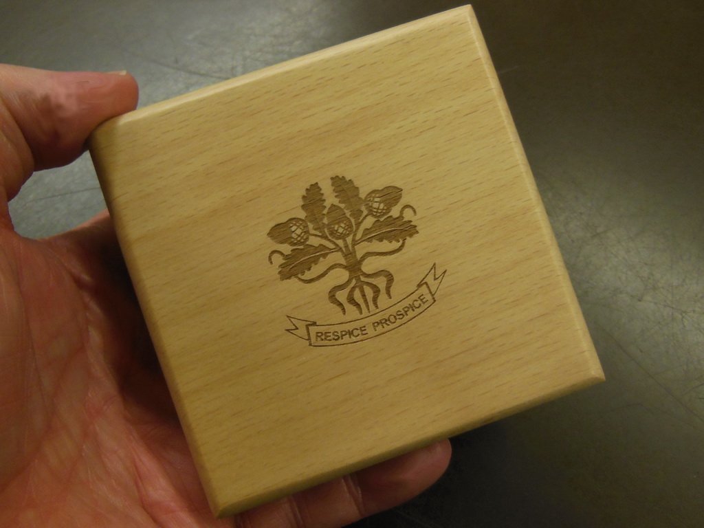 Engraved Wood Medal Box