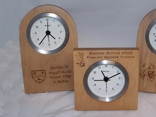 Laser Engraved Wood Clock
