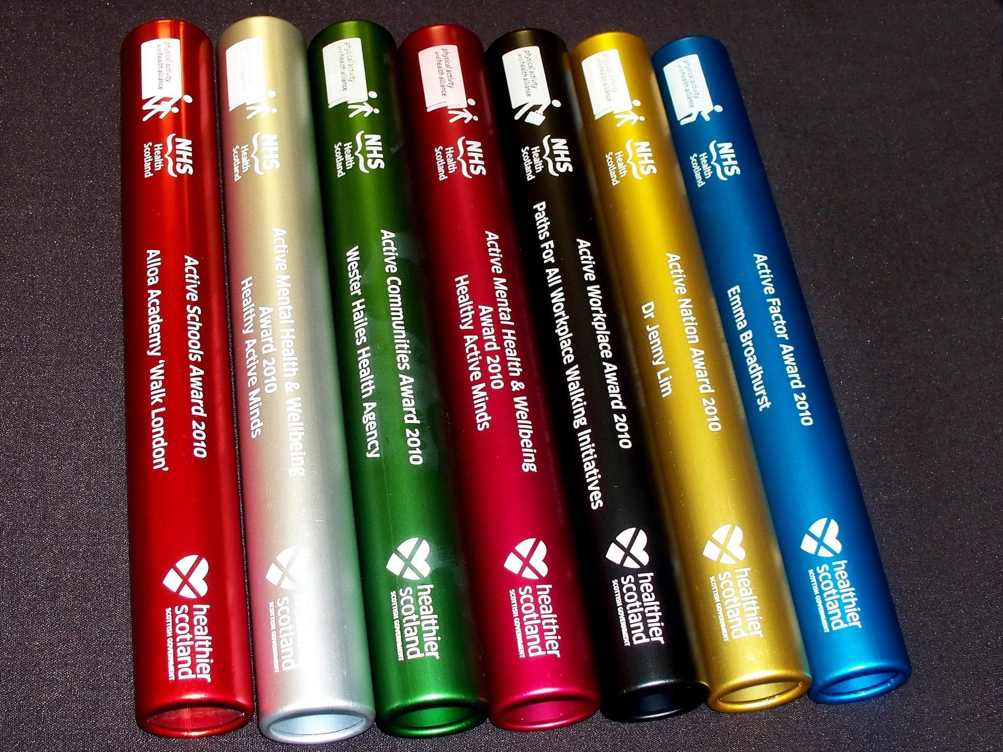 Engraved Relay Batons for Promotion and Achievement