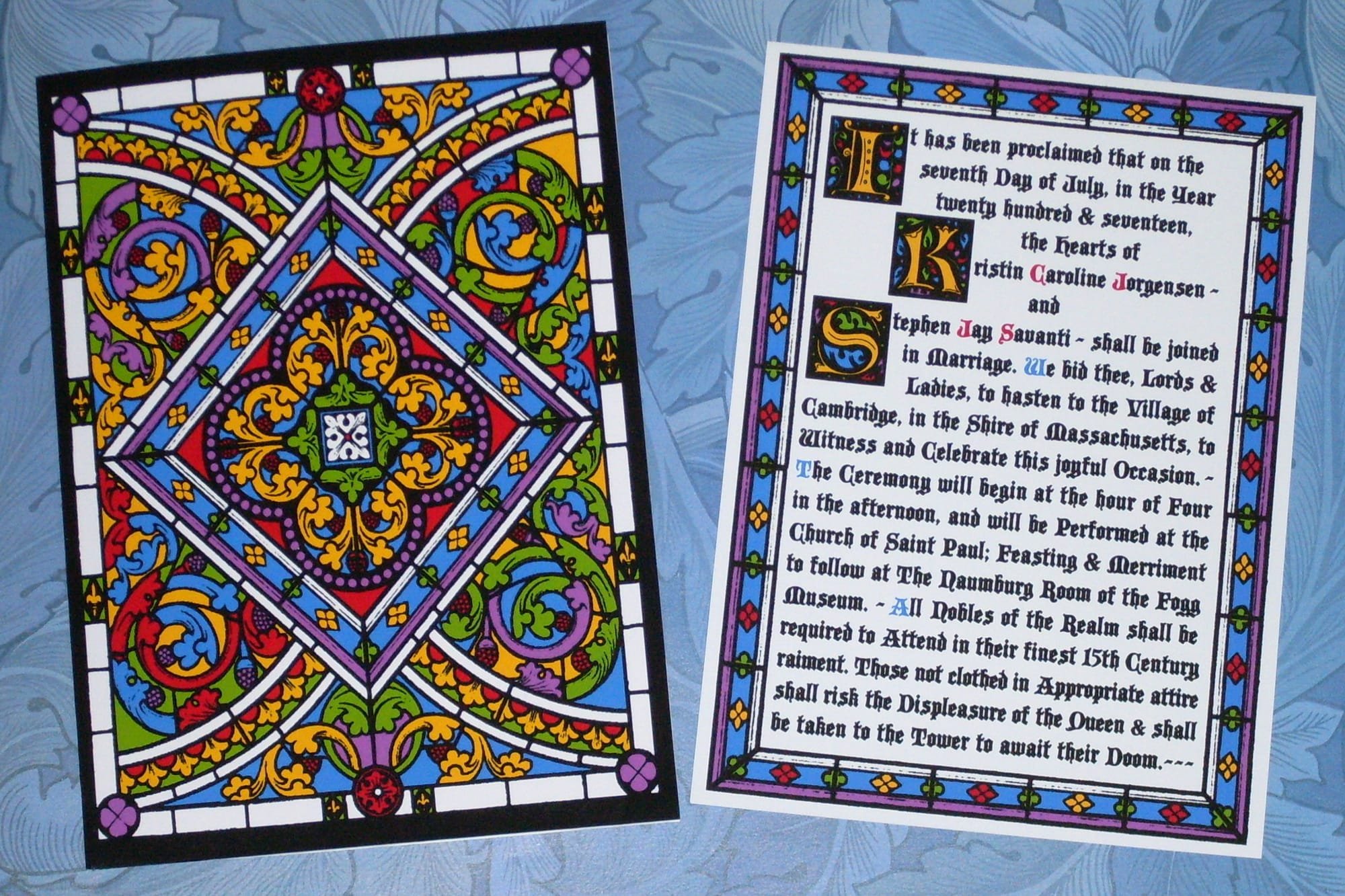 Stained Glass Castle Medieval Invitation