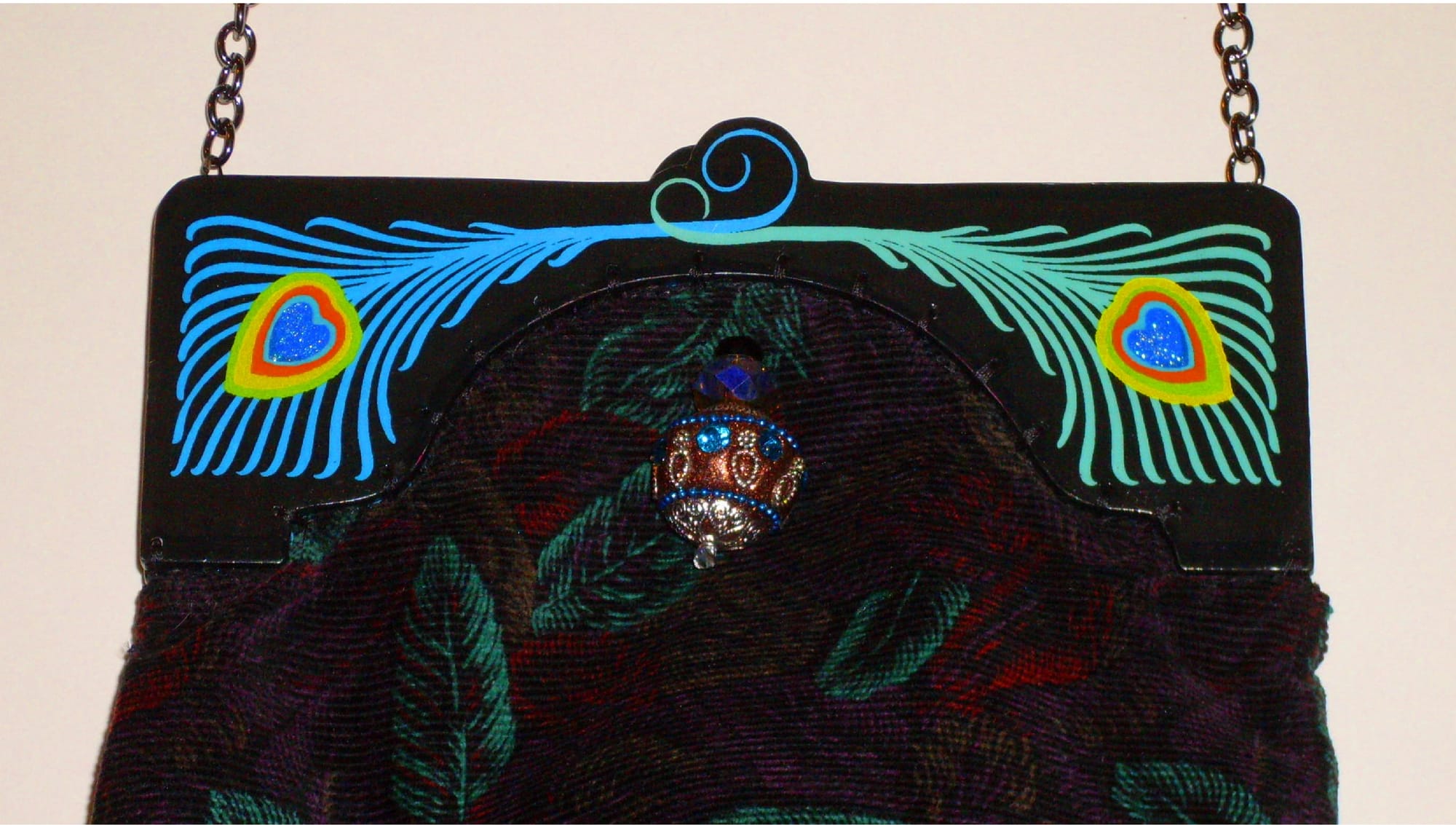 Peacock Feather Belle Époque Evening Bag
