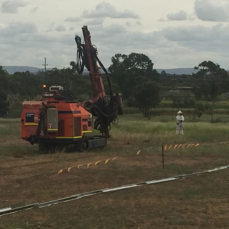 Solar Farm Pre Drilling For Piling. - Jennings Drill And Blast 0417 889 800