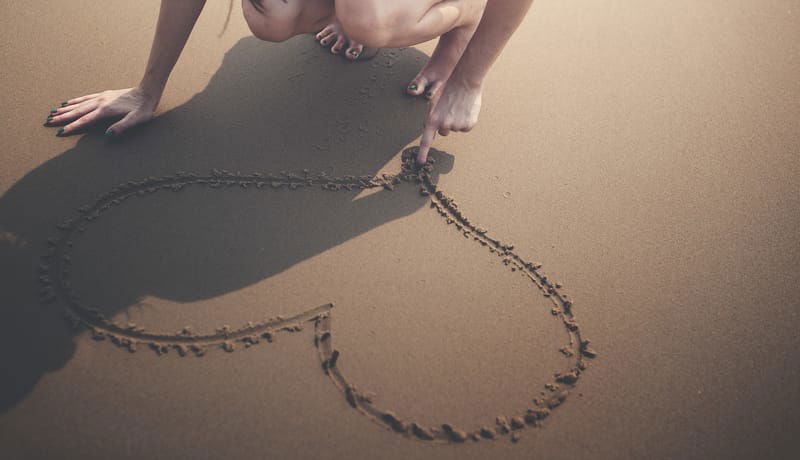 Praying in sand