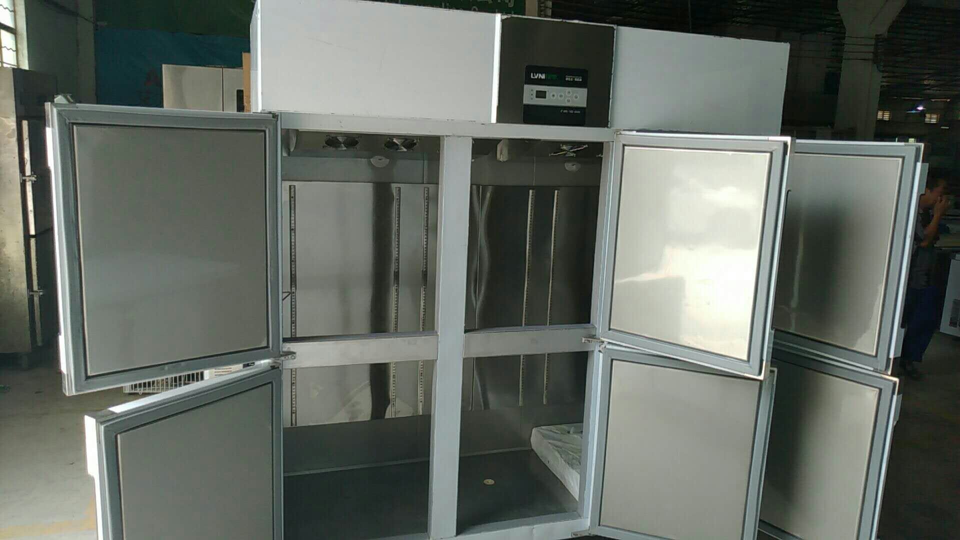 six doors kitchen upright fridge and freezers