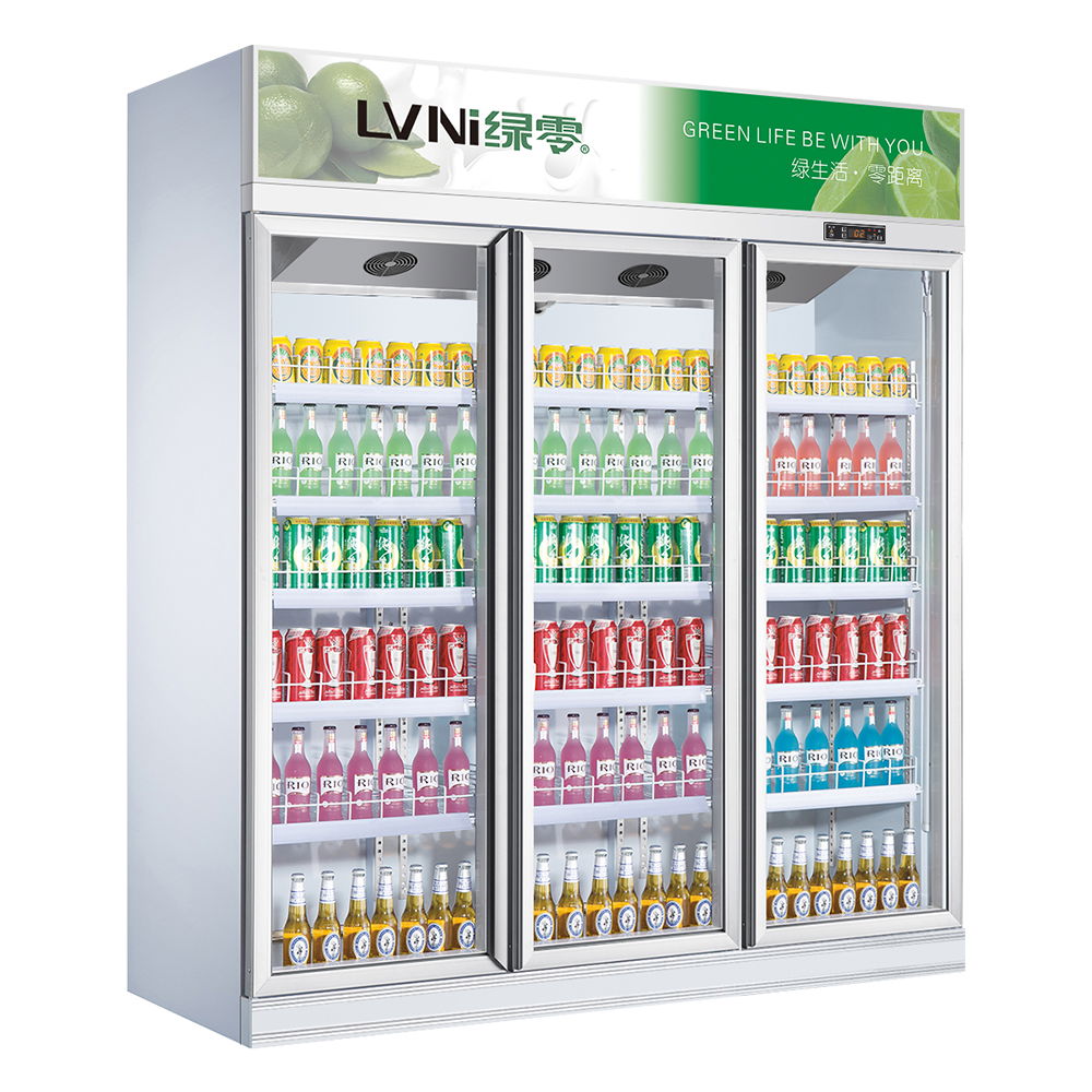 Does the beverage display cabinet need to be powered off at night?