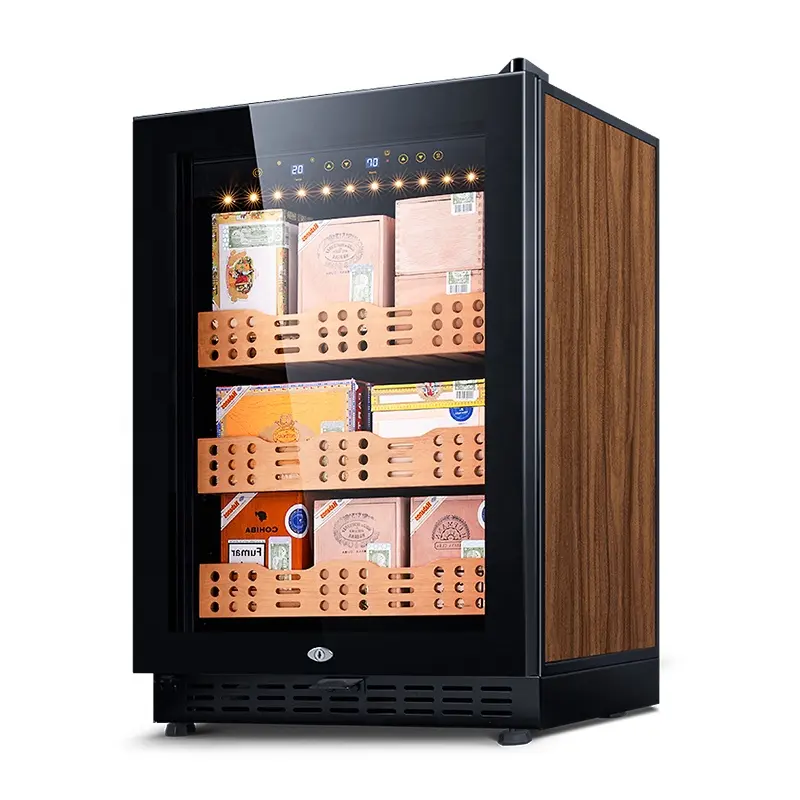 Factory Direct Constant Humidity And Temperature Control Wood Cigar Humidor Electric