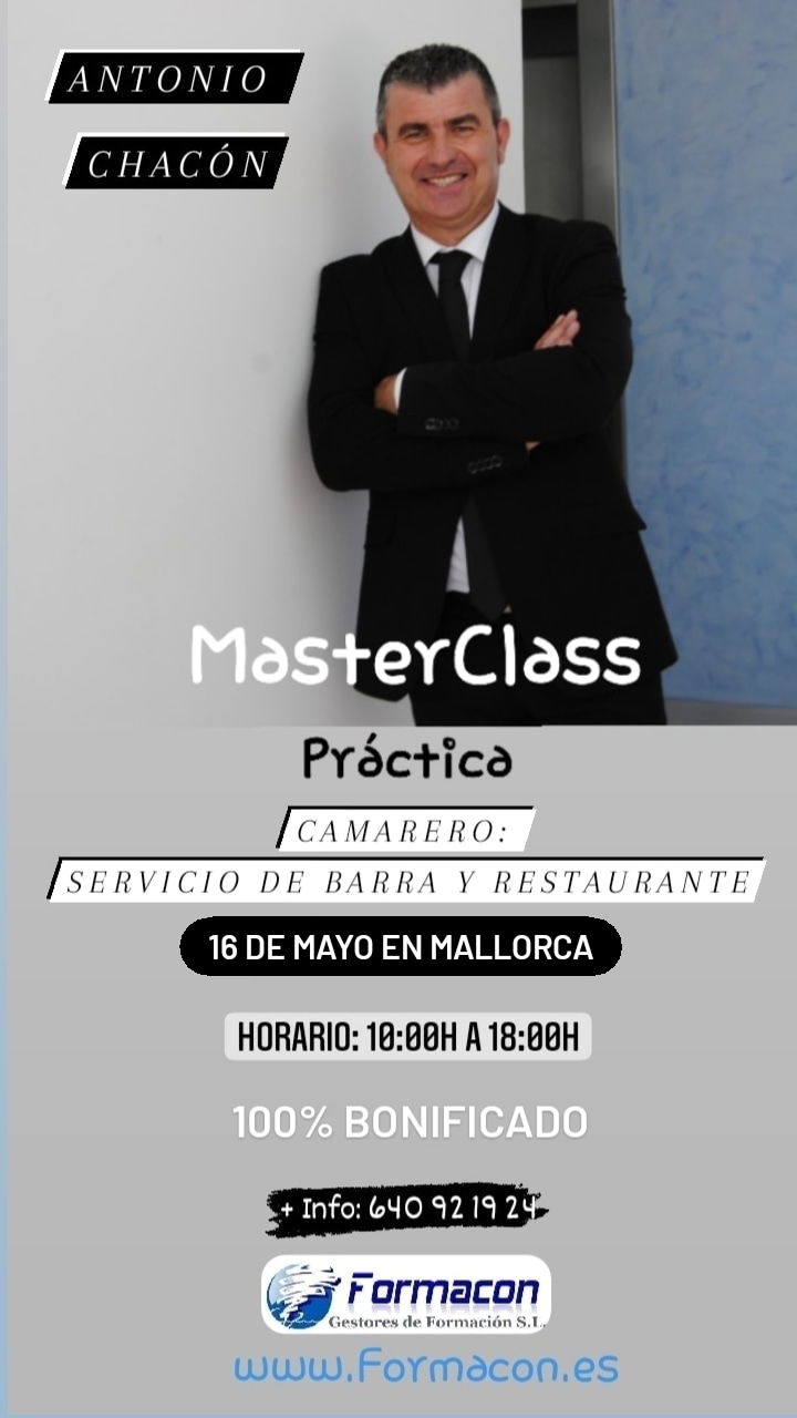 MASTERCLASS CAMARERO SERVICIOS