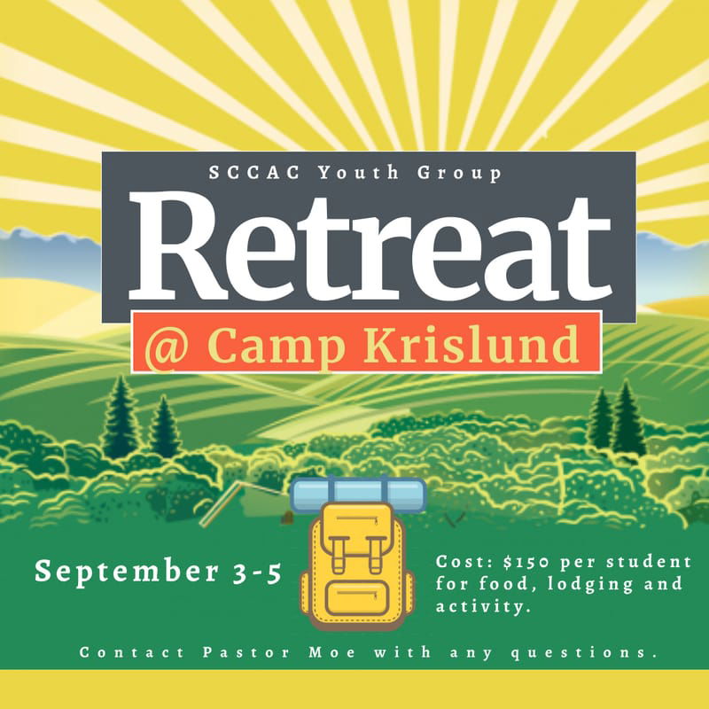 Combined Youth Group Fall Retreat from 9/3/21 to 9/5/21.
