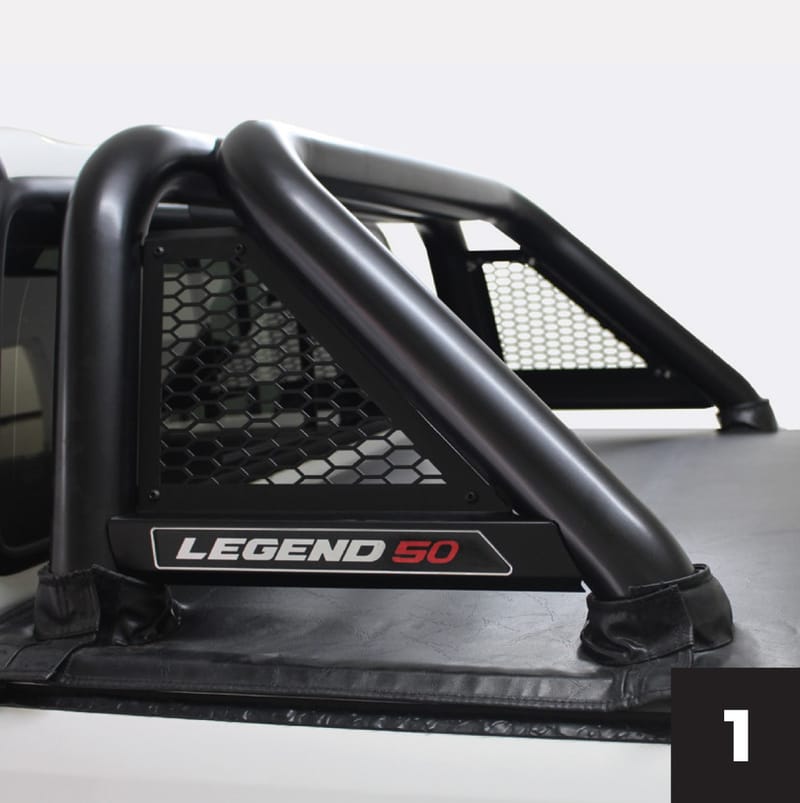 Toyota Hilux Legend Stainless Steel Roll Bar Silver/Black TOWRITE