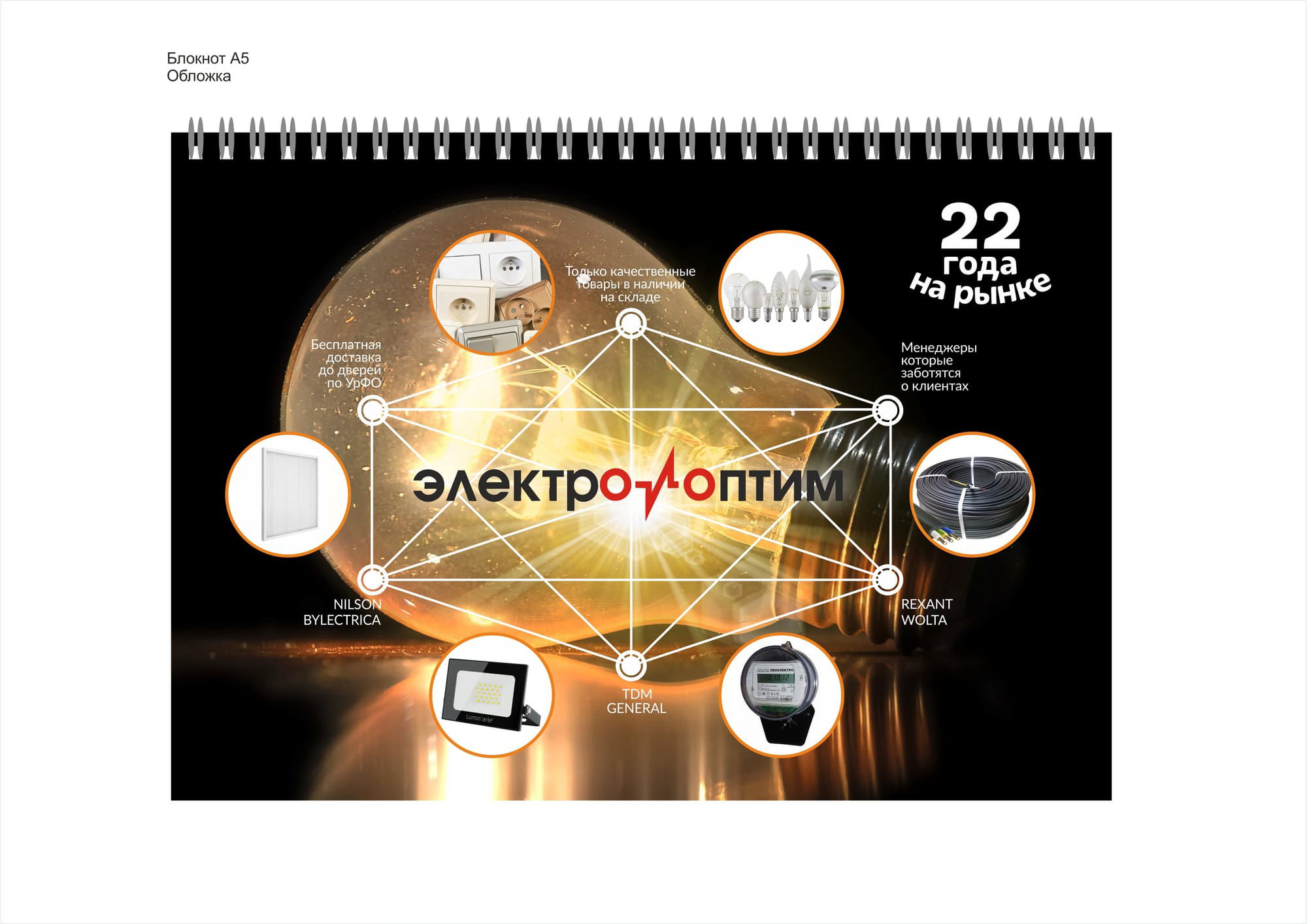 Создание календарей, листовок, флаеров для электротехнической компании