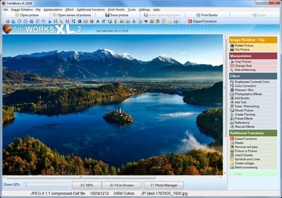 Photo editing software with many helpful features to edit snapshots image