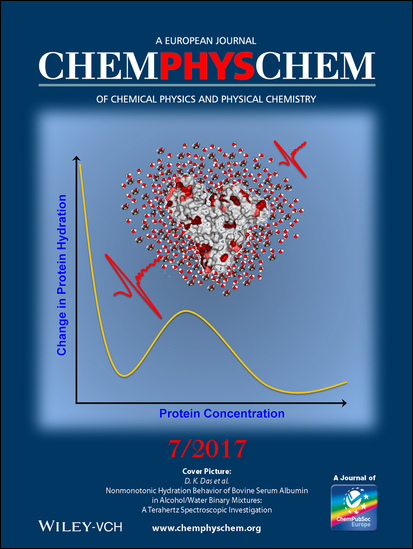 Our research article is selected as the "Back Cover" in ChemPhysChem journal.